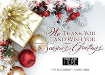 Gift of Thanks Holiday Logo Cards