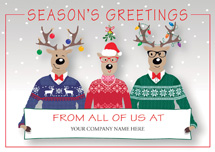 Happy Sweater Crew Holiday Logo Cards