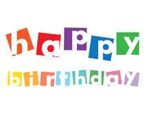 Colorful Wishes Stamped Birthday Greeting Cards
